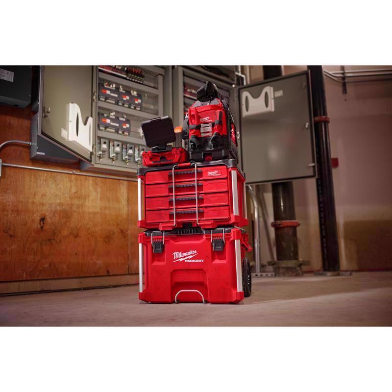 Milwaukee Packout 16.3 in. Modular 4-Drawer Tool Box Black/Red