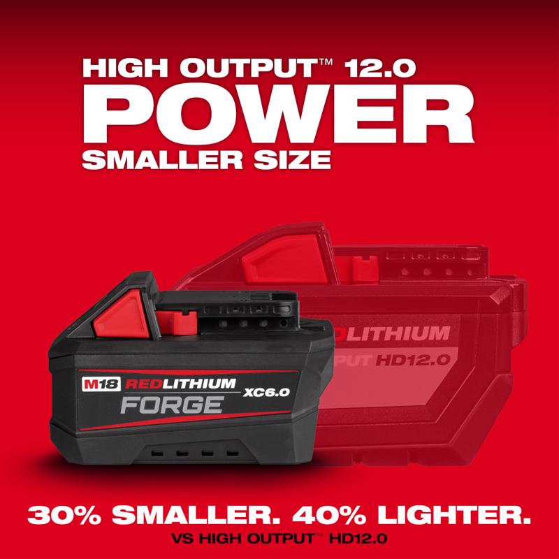 Milwaukee M18 Forge 6 Ah Lithium-Ion Battery and Charger 2 pc