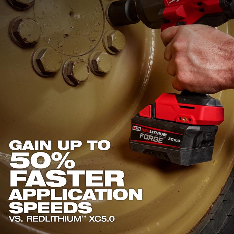 Milwaukee M18 Forge 6 Ah Lithium-Ion Battery and Charger 2 pc