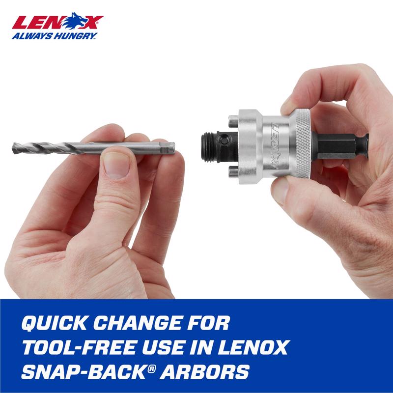 Lenox 1/4 in. High Speed Steel 3-1/4 in. L X 1/4 in. D Hole Saw Pilot Bit