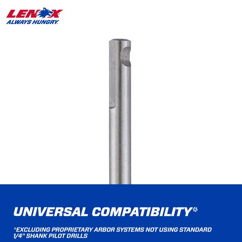 Lenox 1/4 in. High Speed Steel 3-1/4 in. L X 1/4 in. D Hole Saw Pilot Bit