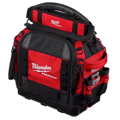 Milwaukee Packout 10 in. W X 19.75 in. H Ballistic 15" Structured Tool Bag 65 pocket Black/Red