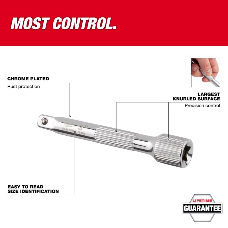 Milwaukee 1/4 in. drive SAE Extension
