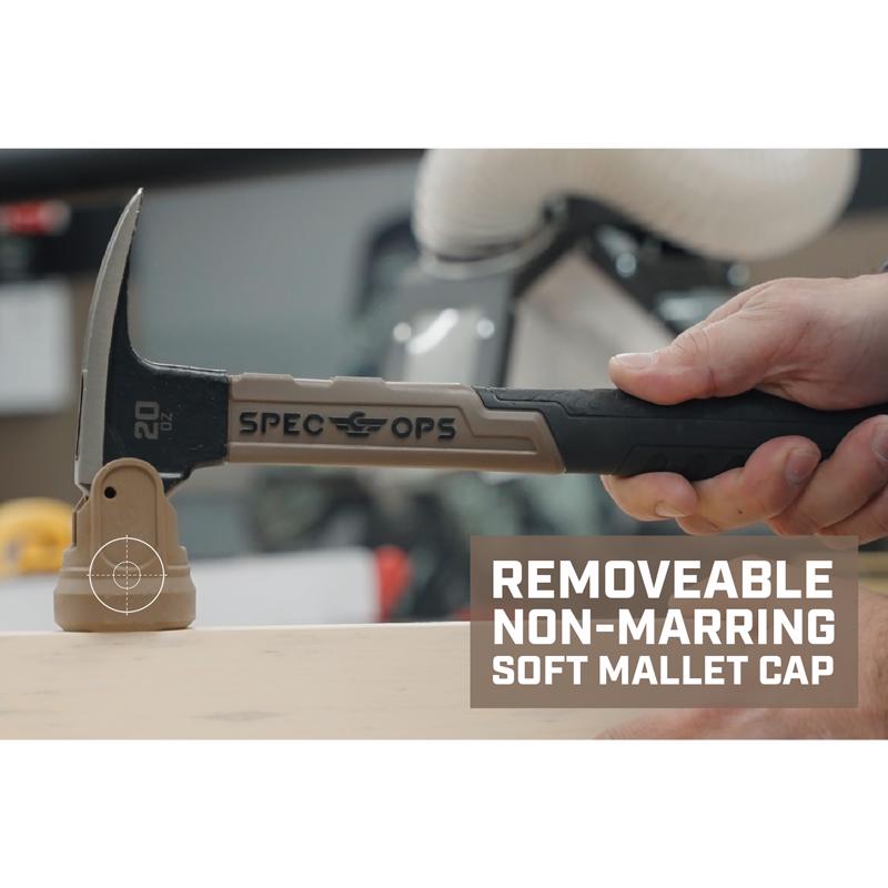 Spec Ops 20 oz Smooth Face Claw Hammer 16 in. Fiberglass Handle