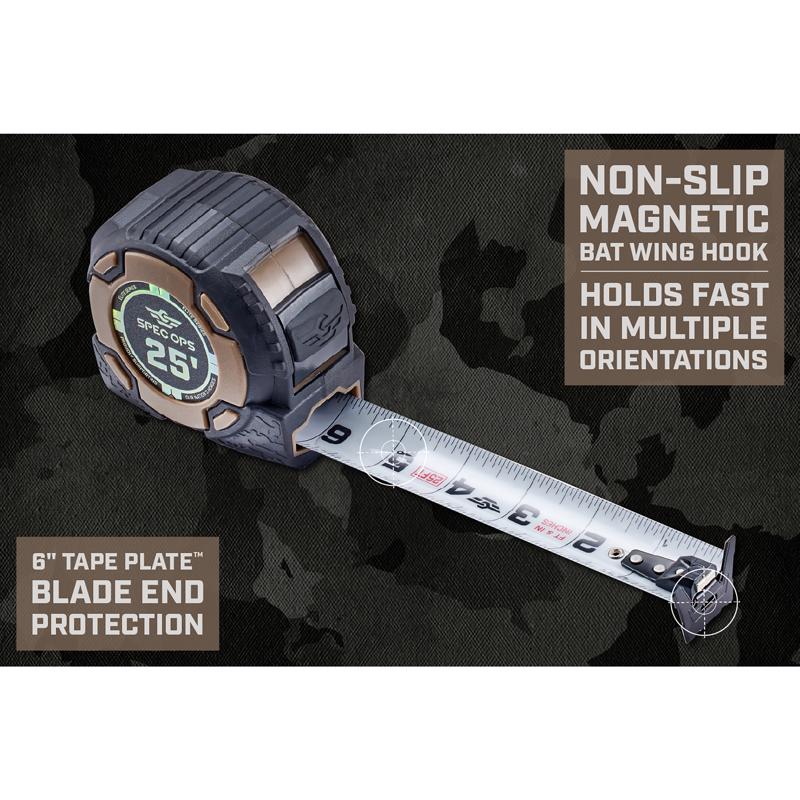 Spec Ops 25 ft. L X 3.69 in. W Tape Measure