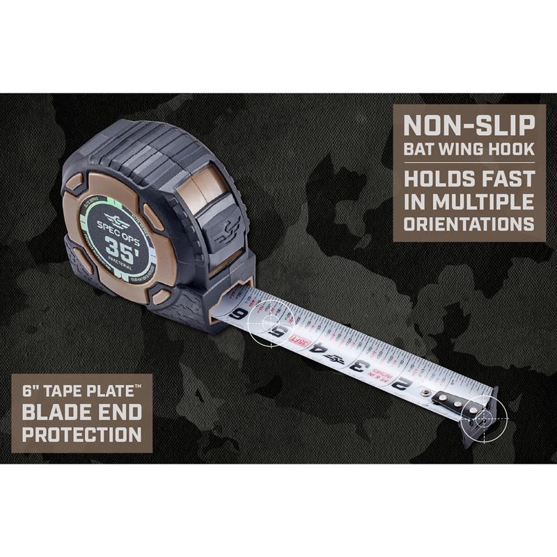 Spec Ops 35 ft. L X 3.3 in. W Tape Measure