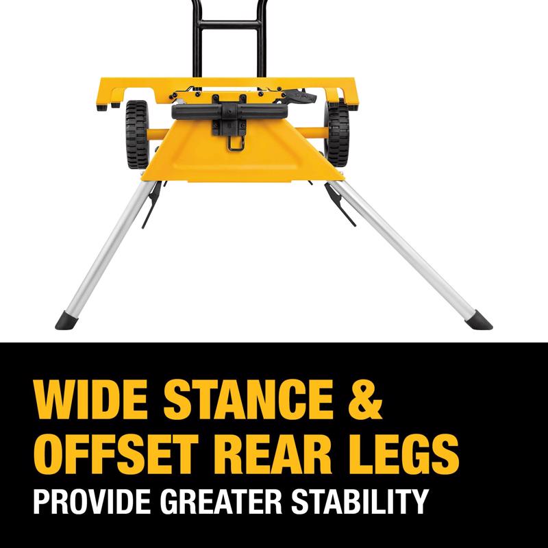 DeWalt Aluminum 9 in. H X 19.75 in. W Rolling Table Saw Stand 200 lb. capacity Yellow