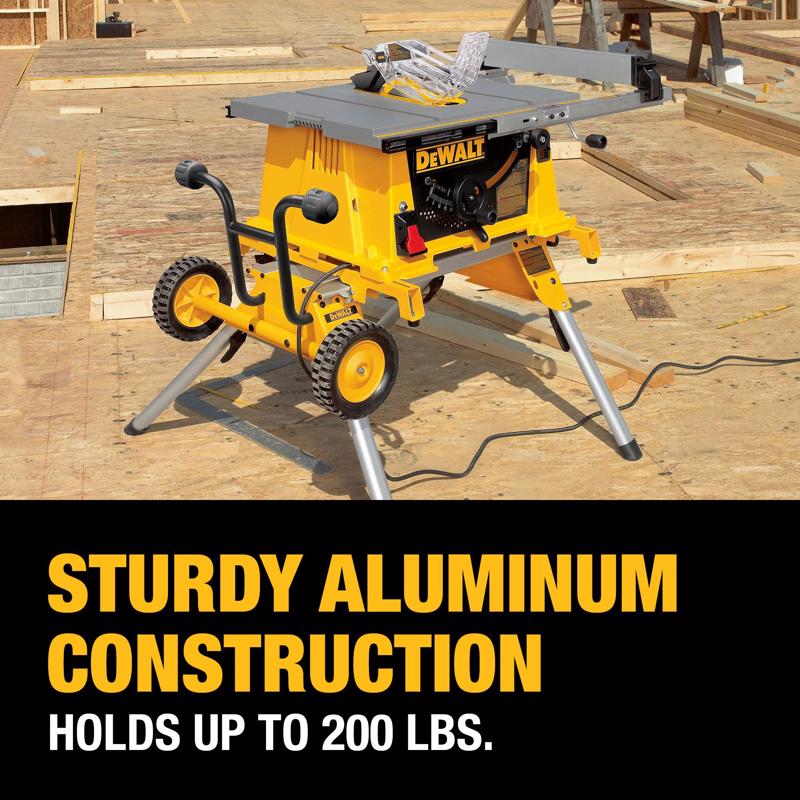 DeWalt Aluminum 9 in. H X 19.75 in. W Rolling Table Saw Stand 200 lb. capacity Yellow