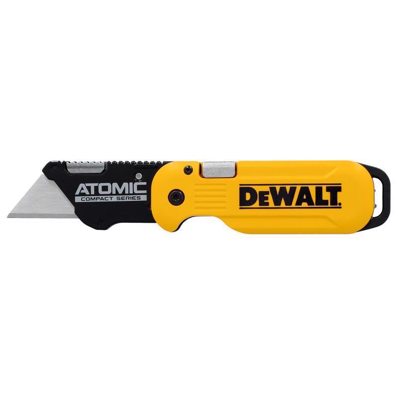 DeWalt Press and Flip Atomic Compact Utility Knife Yellow