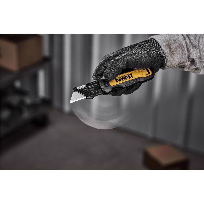 DeWalt Press and Flip Compact Utility Knife Black/Yellow