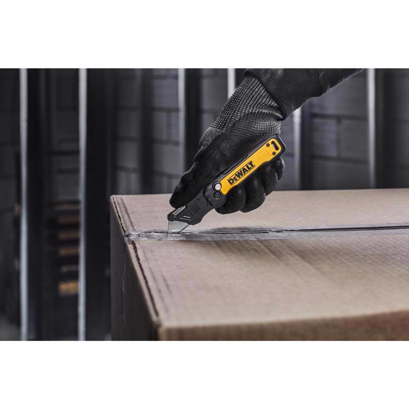 DeWalt Press and Flip Compact Utility Knife Black/Yellow
