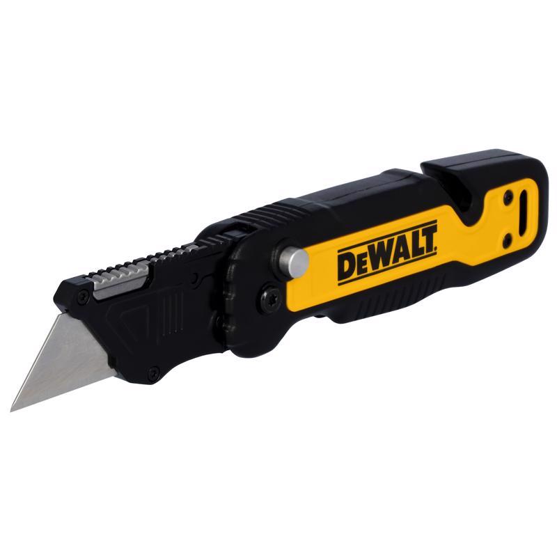 DeWalt Press and Flip Compact Utility Knife Black/Yellow
