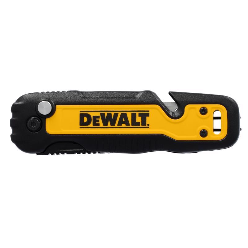 DeWalt Press and Flip Compact Utility Knife Black/Yellow
