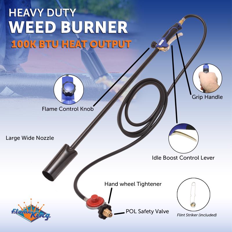 Flame King Weed Burner Weed Torch Kit Propane