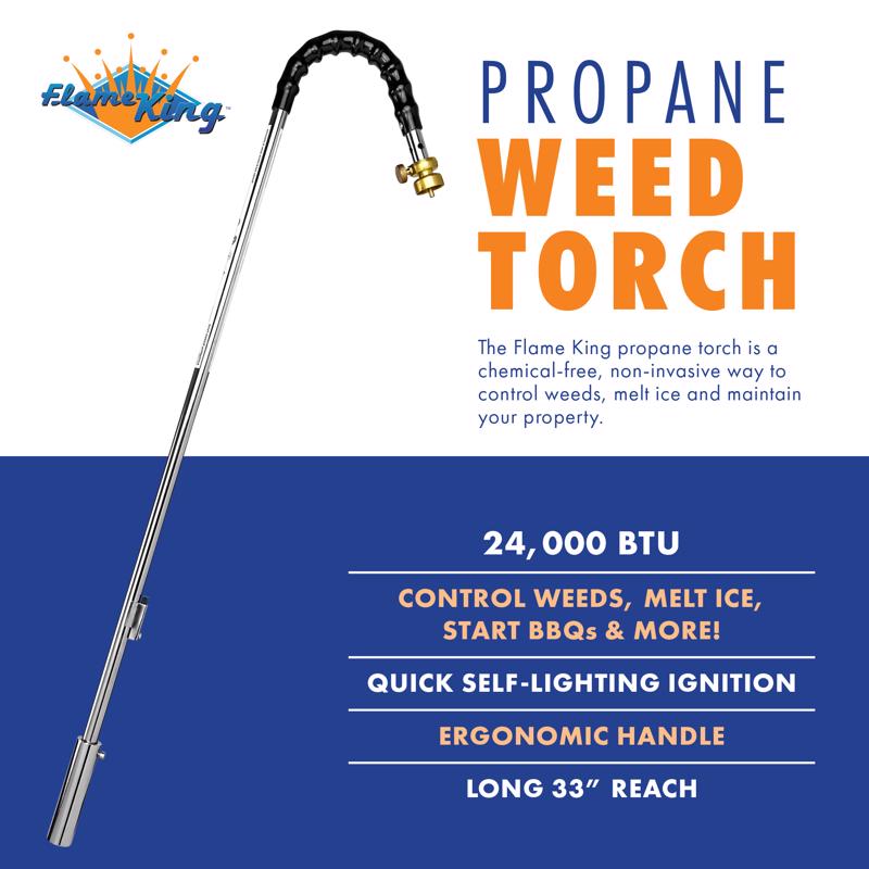 Flame King 33 in. L X 7 in. W Weed Burner Torch Propane