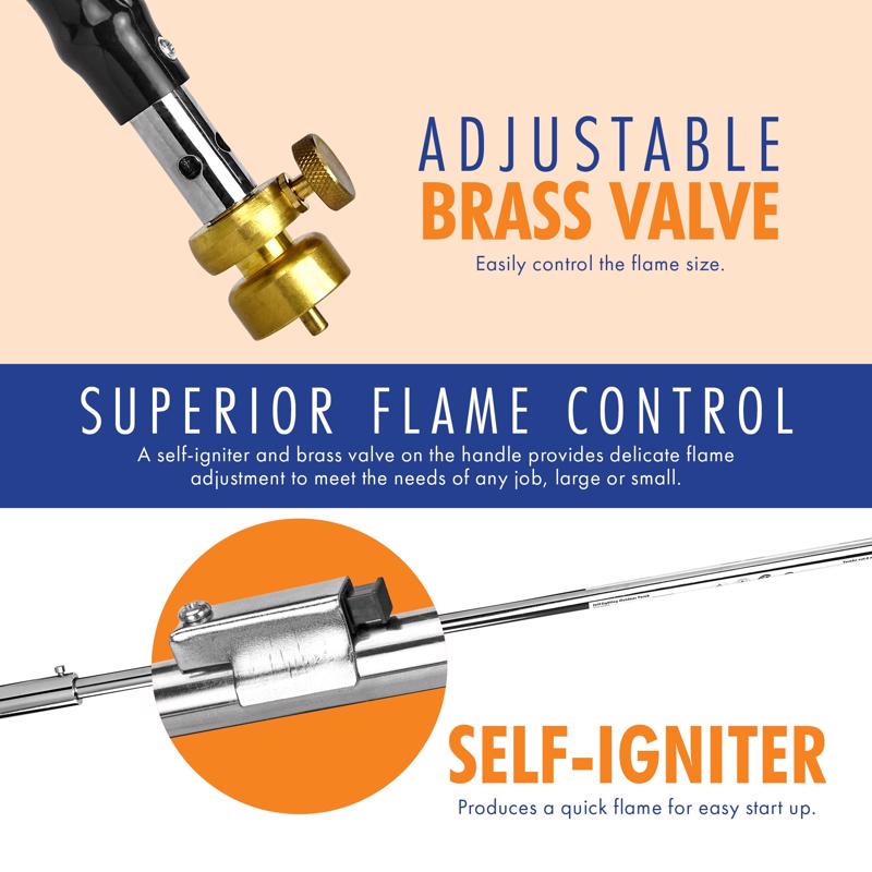 Flame King 33 in. L X 7 in. W Weed Burner Torch Propane