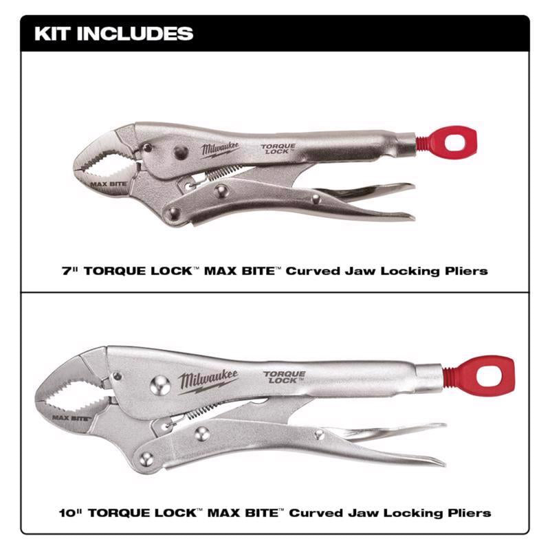 Milwaukee 7&10 in. Forged Alloy Steel Locking Pliers Set