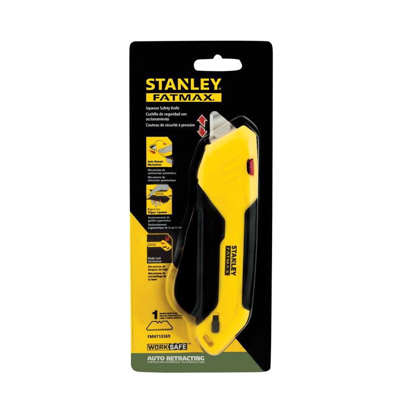 Stanley Fatmax Self-Retracting Squeeze Auto Retract Safety Knife Black/Yellow
