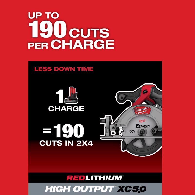 Milwaukee M12 Fuel 5-3/8 in. Cordless Brushless Circular Saw Tool Only
