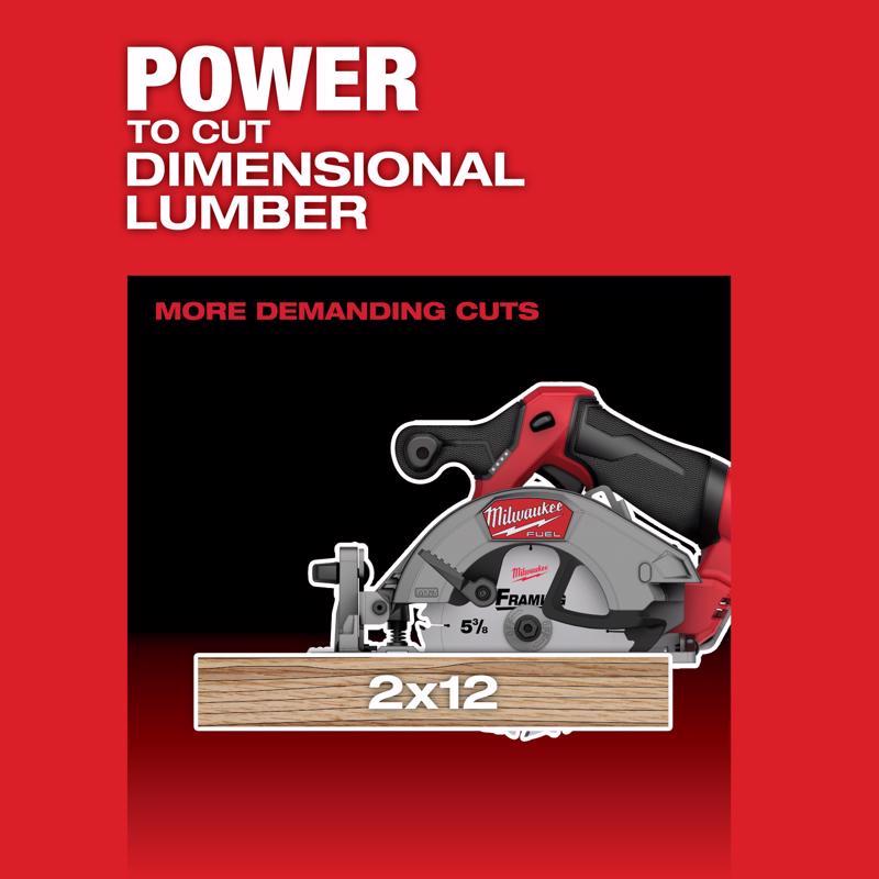 Milwaukee M12 Fuel 5-3/8 in. Cordless Brushless Circular Saw Tool Only