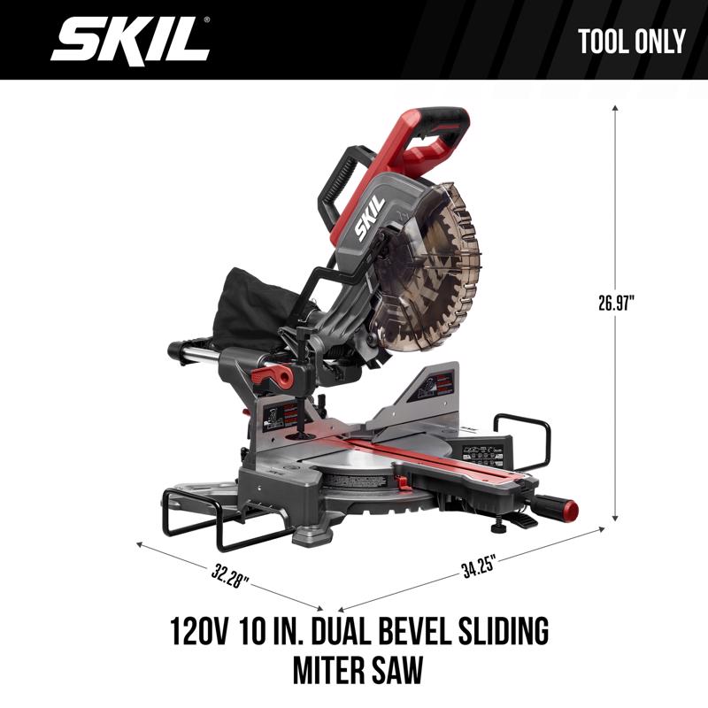 SKIL 15 amps 10 in. Corded Dual-Bevel Sliding Compound Miter Saw