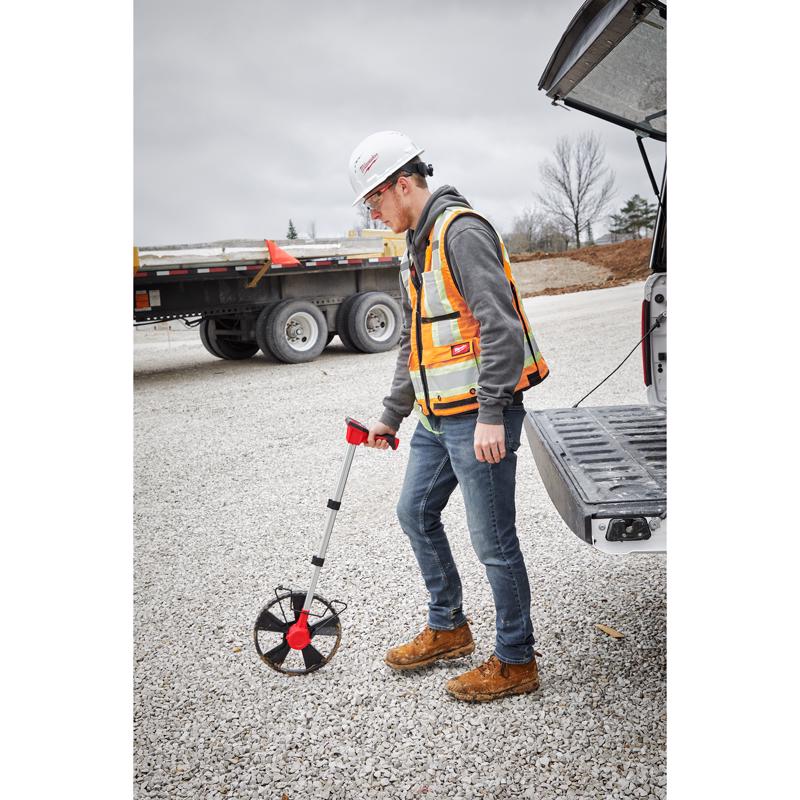 Milwaukee 12.5 in. L X 4 in. W 12 in. Measuring Wheel Black/Red