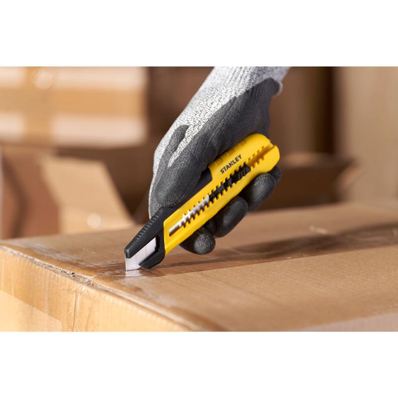 Stanley 6.29 in. Sliding Snap Knife Black/Yellow