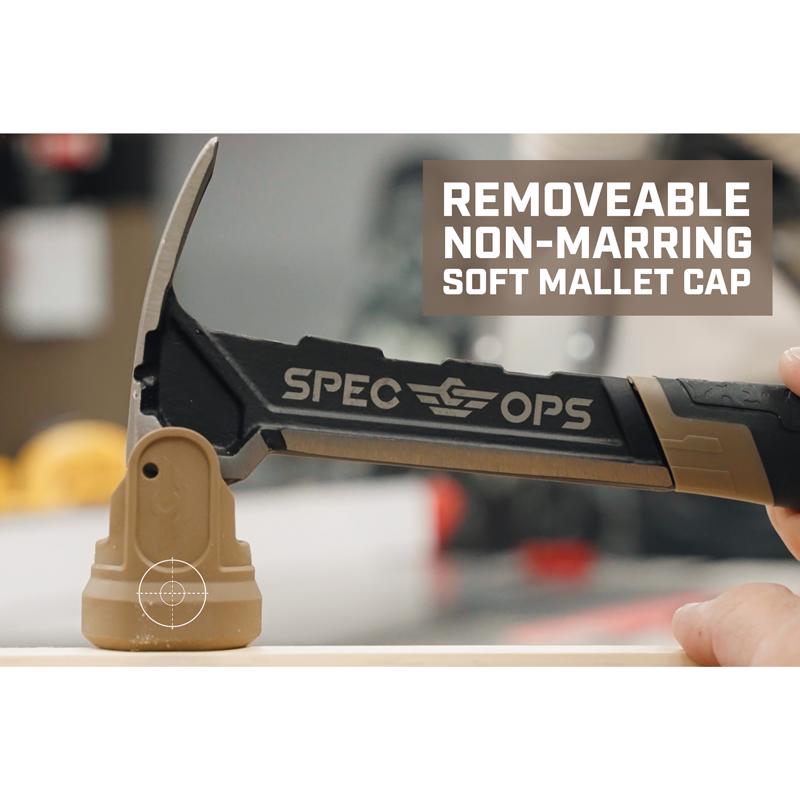 Spec Ops 16 oz Smooth Face Rip Claw Hammer 13 in. Rubber/Steel Handle