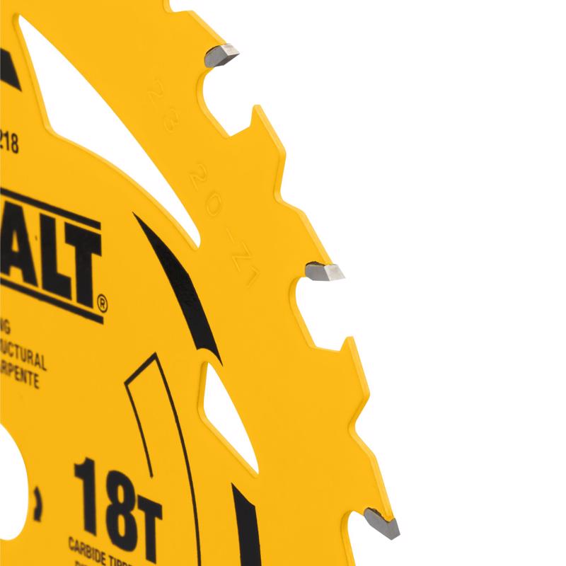 DeWalt 6-1/2 in. D X 5/8 in. Tungsten Carbide Tipped Circular Saw Blade 18 teeth