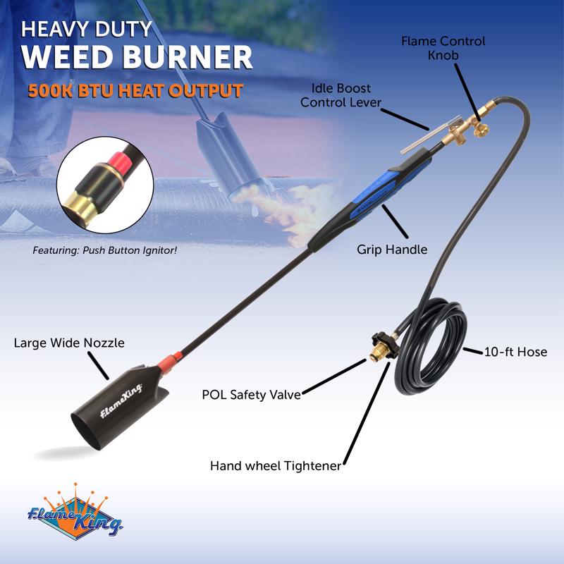 Flame King Weed Burner Weed Torch Kit Propane