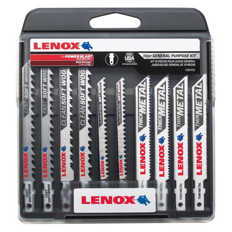 Lenox 4 - 5 in. Bi-Metal T-Shank Jig Saw Blade Set Assorted TPI