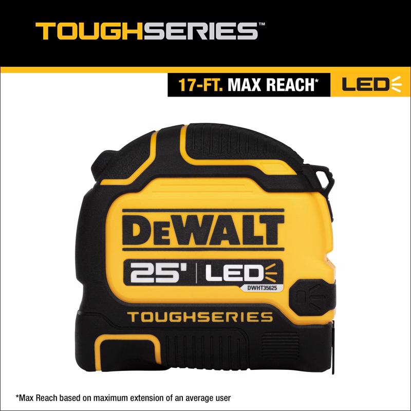 DeWalt ToughSeries 25 ft. L X 1.25 in. W LED Tape Measure