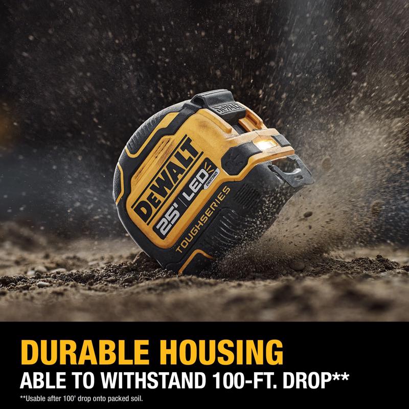 DeWalt ToughSeries 25 ft. L X 1.25 in. W LED Tape Measure