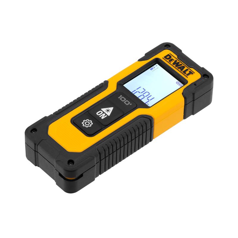 DeWalt 6.5 in. L X 3.8 in. W Laser Distance Measurer 100 ft. Black/Yellow