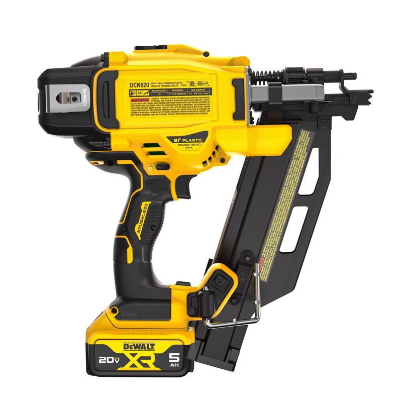 DeWalt 20V MAX Cordless 21 deg Framing Nailer Kit (Battery & Charger) 20 V
