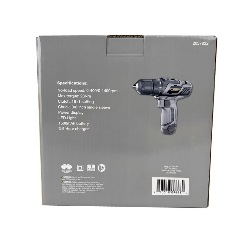 Steel Grip 12V 3/8 in. Brushed Cordless Compact Drill Kit (Battery)