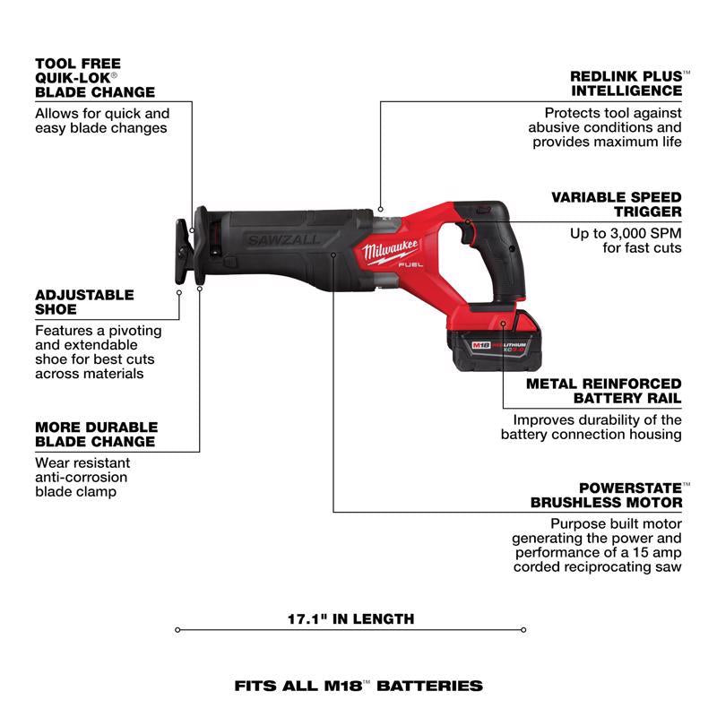 Milwaukee M18 FUEL Cordless Brushless 7 Tool Combo Kit