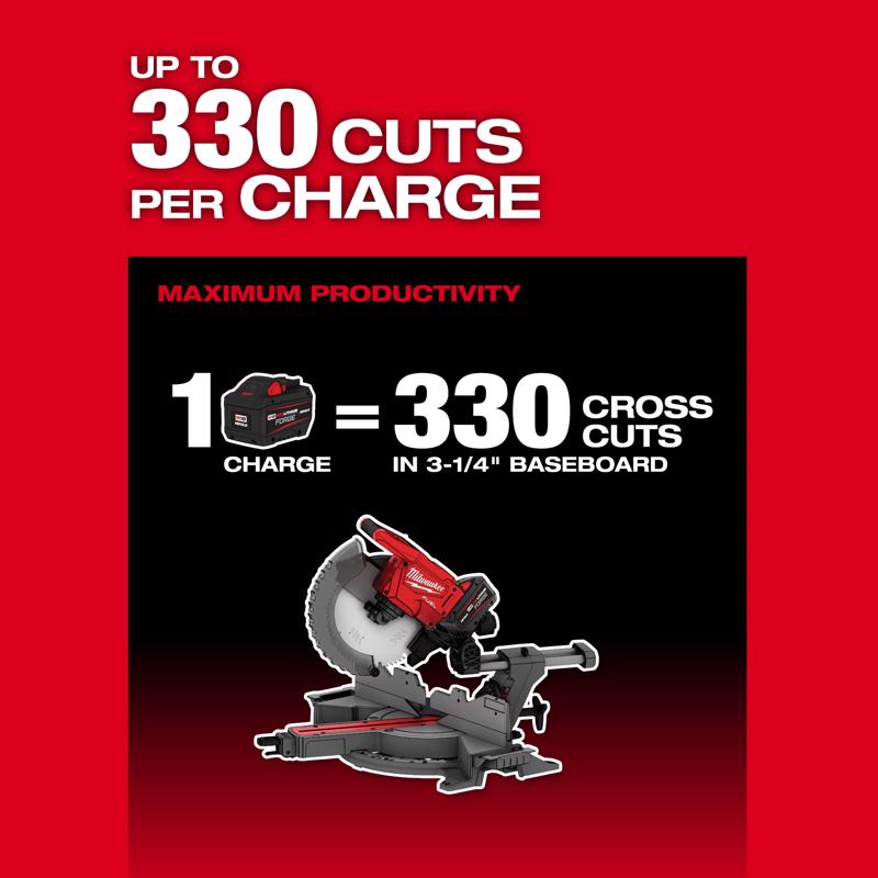 Milwaukee M18 Fuel 12 in. Cordless Brushless Dual-Bevel Compound Miter Saw Kit (Battery & Charger)
