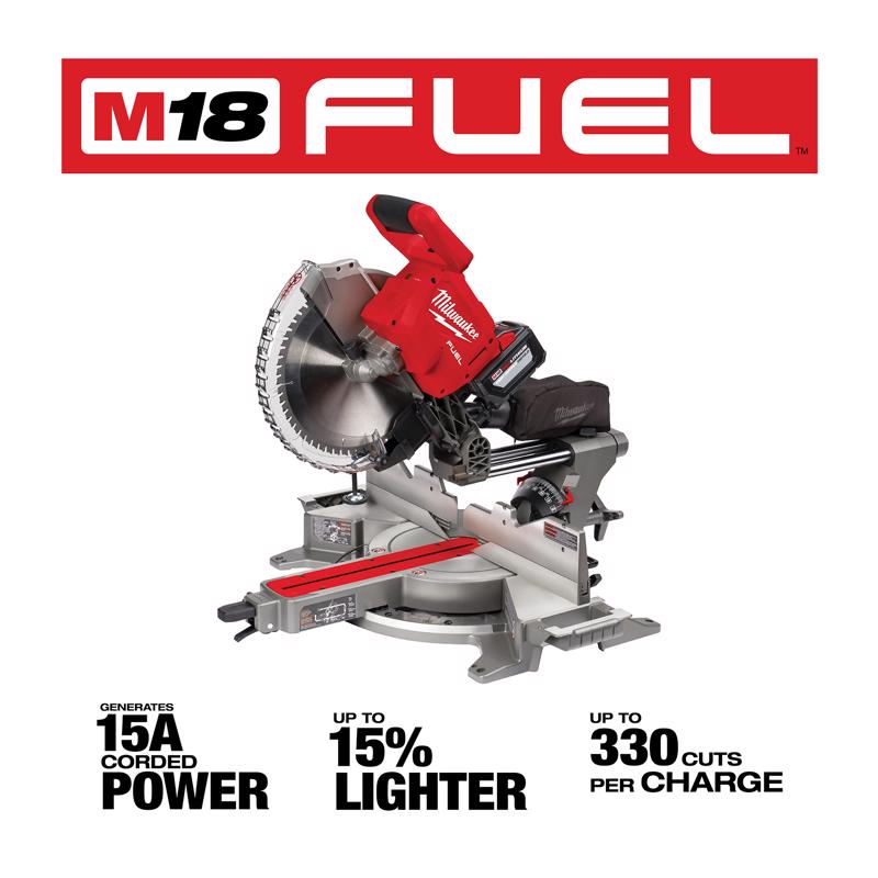 Milwaukee 18V M18 FUEL 7-1/4 in. Cordless Brushless Compound Miter Saw Kit (Battery & Charger)