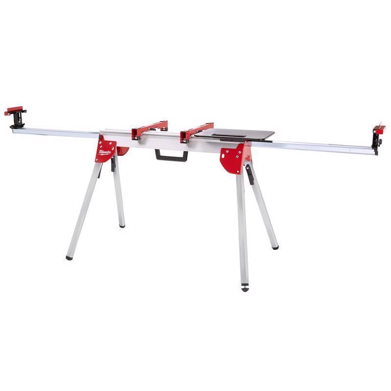 Milwaukee Aluminum 100 in. L X 32 in. H X 27 in. W Stand Miter Saw Stand 500 lb Red