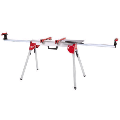 Milwaukee Aluminum 100 in. L X 32 in. H X 27 in. W Stand Miter Saw Stand 500 lb Red