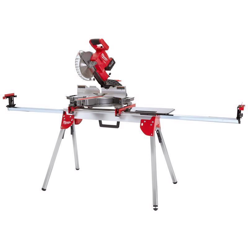 Milwaukee Aluminum 100 in. L X 32 in. H X 27 in. W Stand Miter Saw Stand 500 lb Red