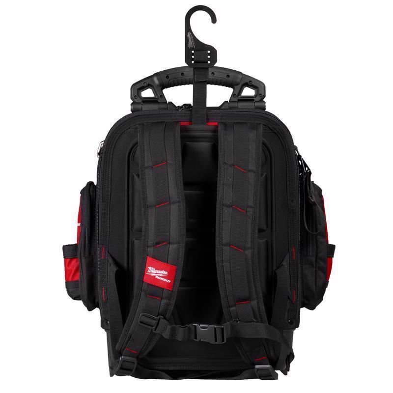 Milwaukee Packout Ballistic Polyester Structured Backpack 42 pocket Black/Red