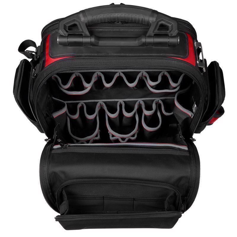 Milwaukee Packout Ballistic Polyester Structured Backpack 42 pocket Black/Red