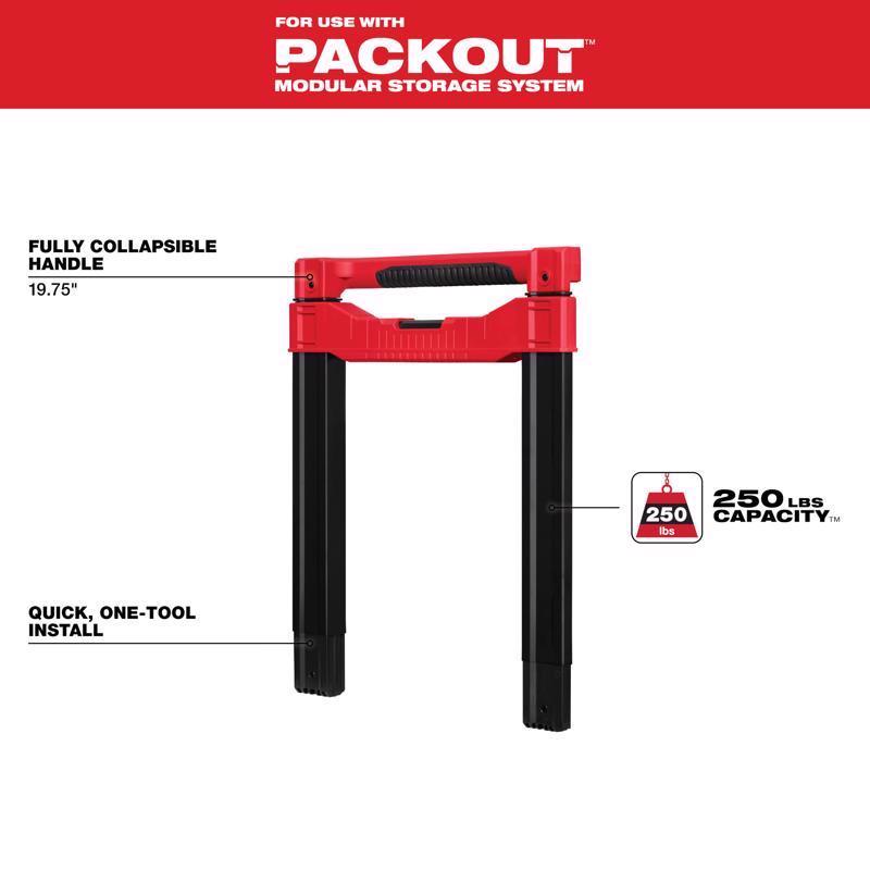 Milwaukee Packout 18.5 in. W X 19.75 in. H X 2.5 in. D Low Profile Long Handle Tool Holder Polypropy