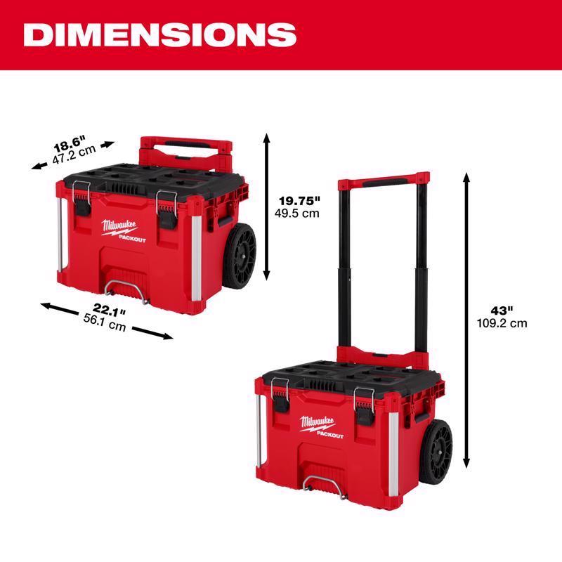 Milwaukee Packout 18.5 in. W X 19.75 in. H X 2.5 in. D Low Profile Long Handle Tool Holder Polypropy