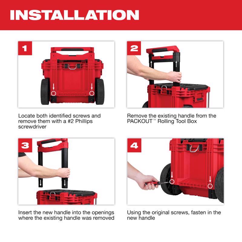 Milwaukee Packout 18.5 in. W X 19.75 in. H X 2.5 in. D Low Profile Long Handle Tool Holder Polypropy