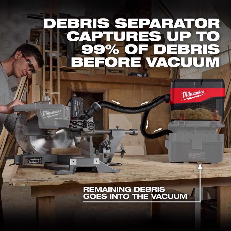 Milwaukee Packout Compact Debris Separator Wet/Dry Vac Attachment 2.5 gal