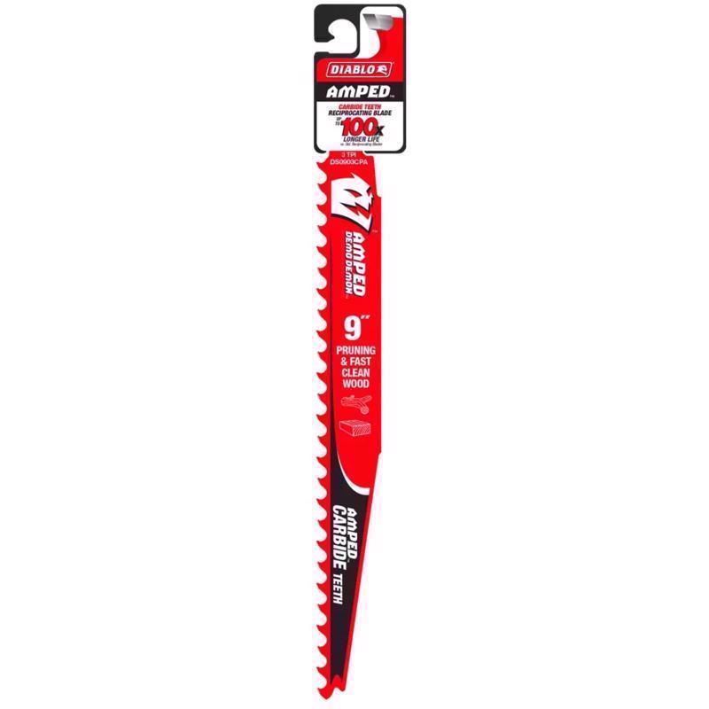 Diablo Amped Demo Demon 9 in. Carbide Tipped Reciprocating Saw Blade 3 TPI