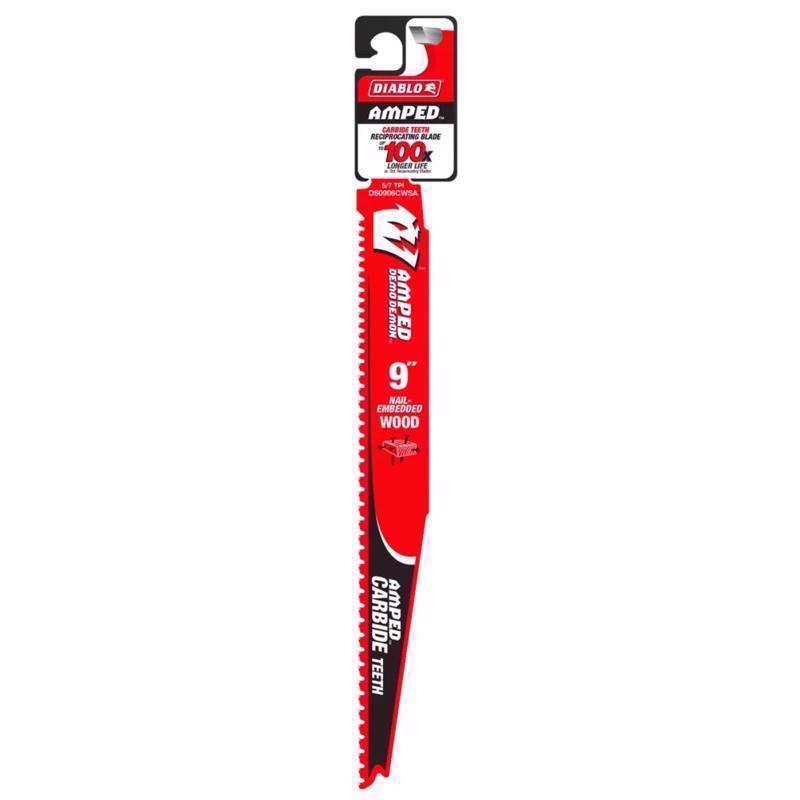 Diablo Amped Demo Demon 9 in. Carbide Tipped Reciprocating Saw Blade 5/7 TPI